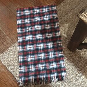 Vintage Pendleton Plaid Fringe Scarf